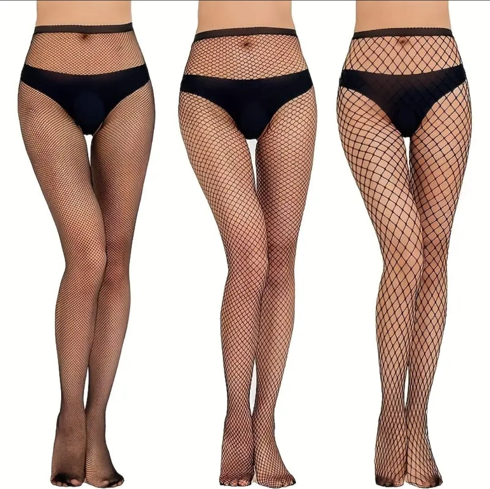 Crotchless Fishnet Stockings (One Size)