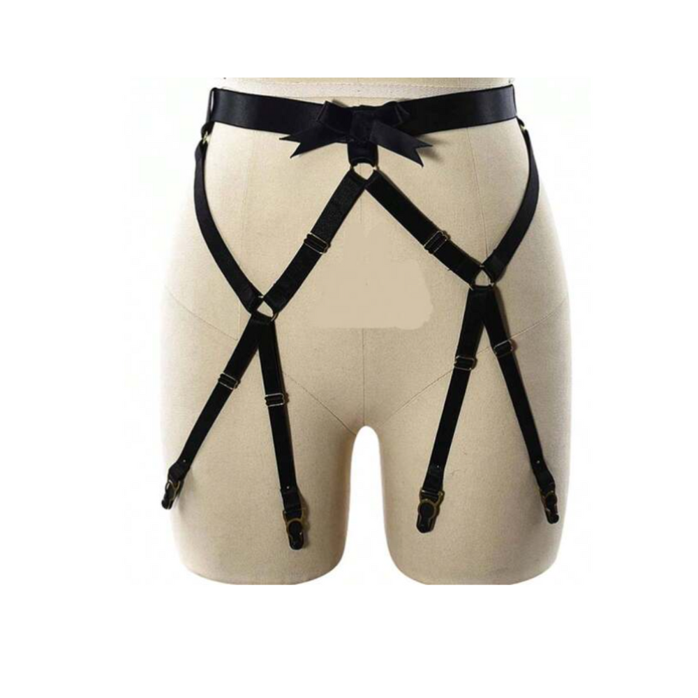 Temptation Bowknot Adjustable Garter Belt (One Size)