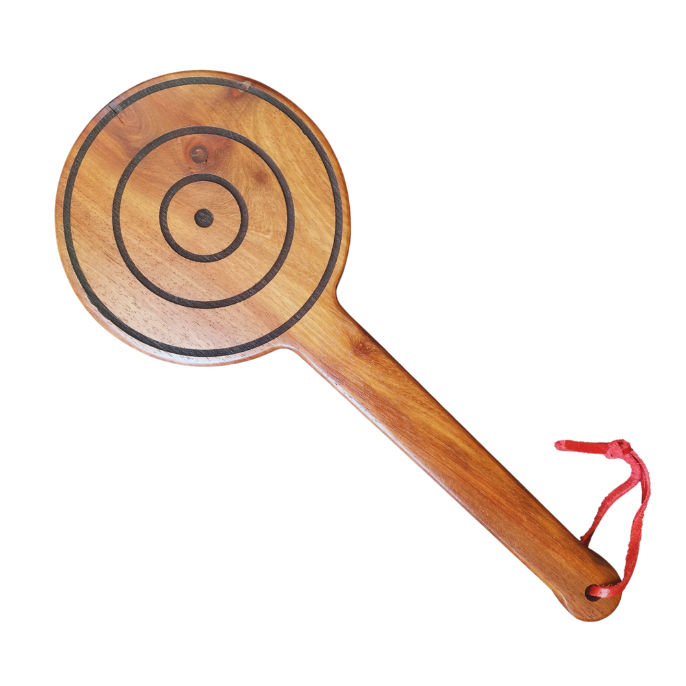 Bullseye BDSM Spanking Paddle | Kiaat Hardwood