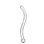 Curved Swirl Glass Double Ended Dildo | Massager - Sex Toys