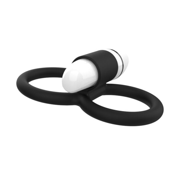 Eros Double Cock Ring With Bullet Vibrator - Sex Toys For Men