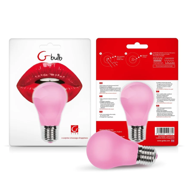 G-Bulb Cotton Candy Rechargeable Clitoral Wand Vibrator - Sex Toys