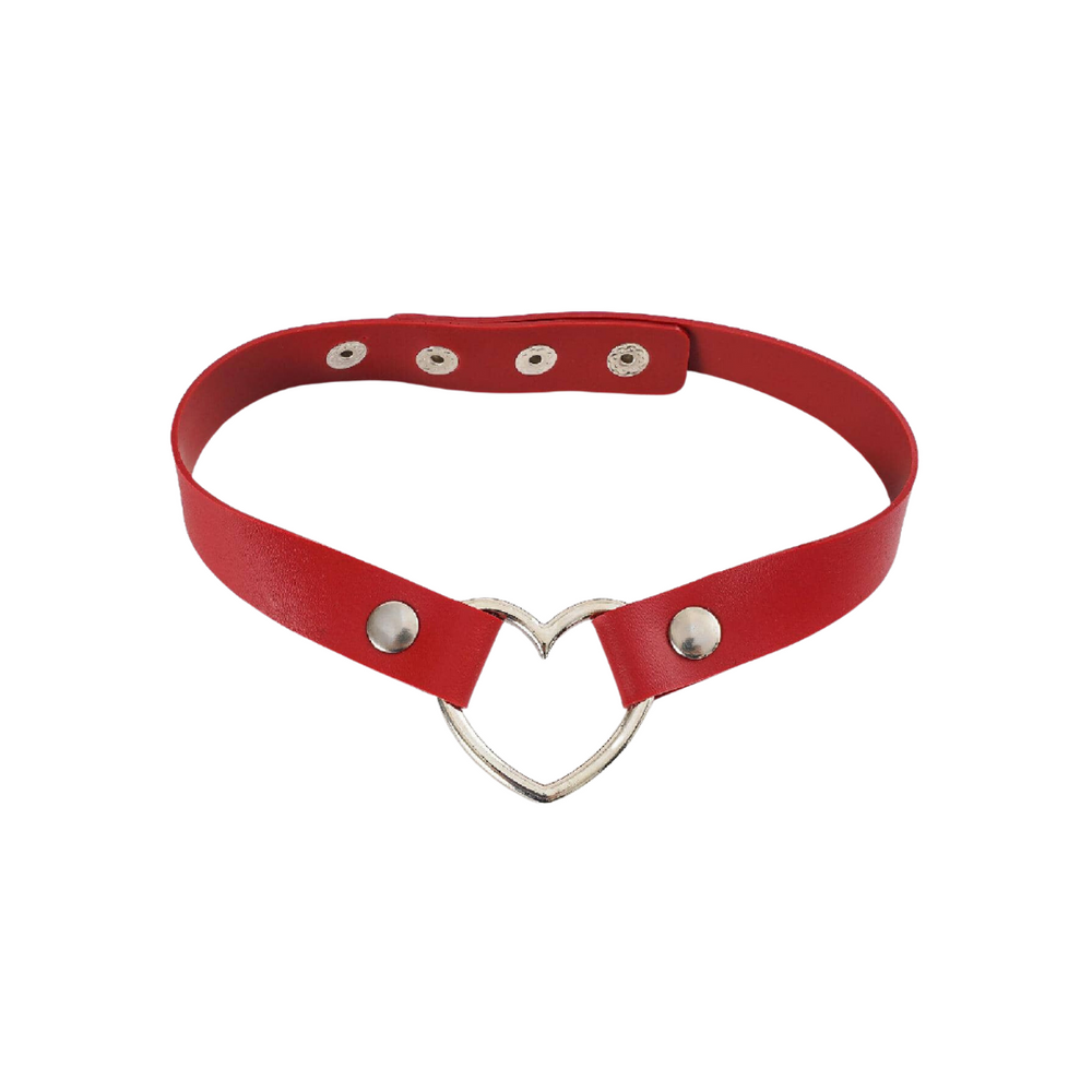 BDSM Collar | PU Leather Heart Choker