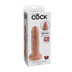 King Cock 6" Uncut Dildo | Slide Back Lifelike Foreskin