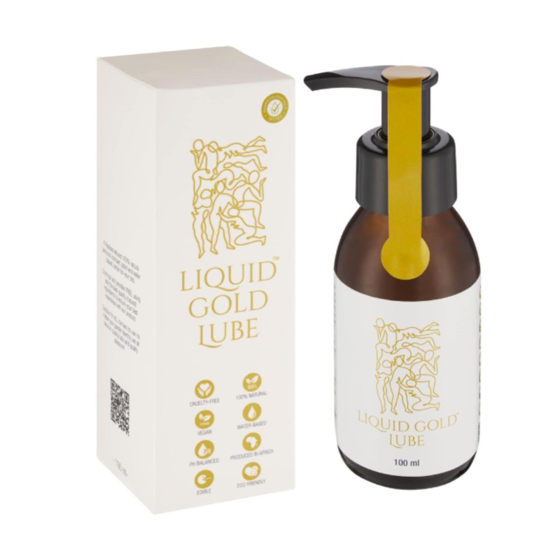 Liquid Gold Organic Lube | Water Based Natural Personal Lubricant 50ml - Sex Toys