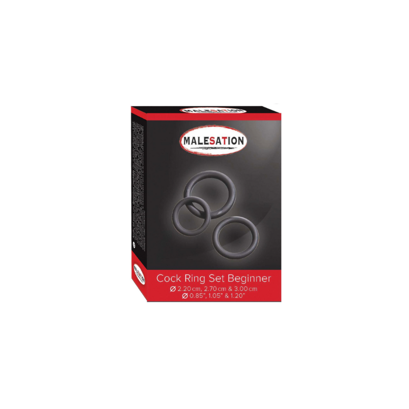 Malesation 3 Piece Beginner Silicone Cock Ring Set