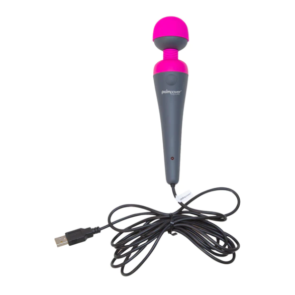 PalmPower Plug & Play Corded Massage Wand Vibrator & Power Bank - Sex Toys