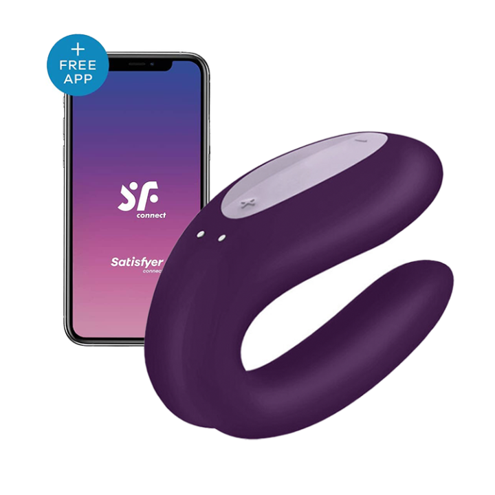 Satisfyer Double Joy Bluetooth App Controlled Couples Vibrator Play With Me Satisfyer Double Joy Bluetooth App Controlled Couples Vibrator Play With Me