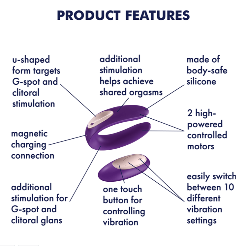Satisfyer Double Plus Remote Couples Vibrator - Sex Toys