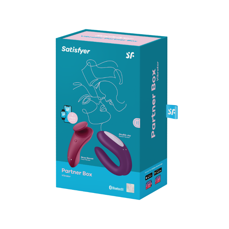 Satisfyer Partner Box 1 | Bluetooth App Controlled Double Joy Couples Vibrator & Sexy Secret Panty Vibrator - Sex Toys