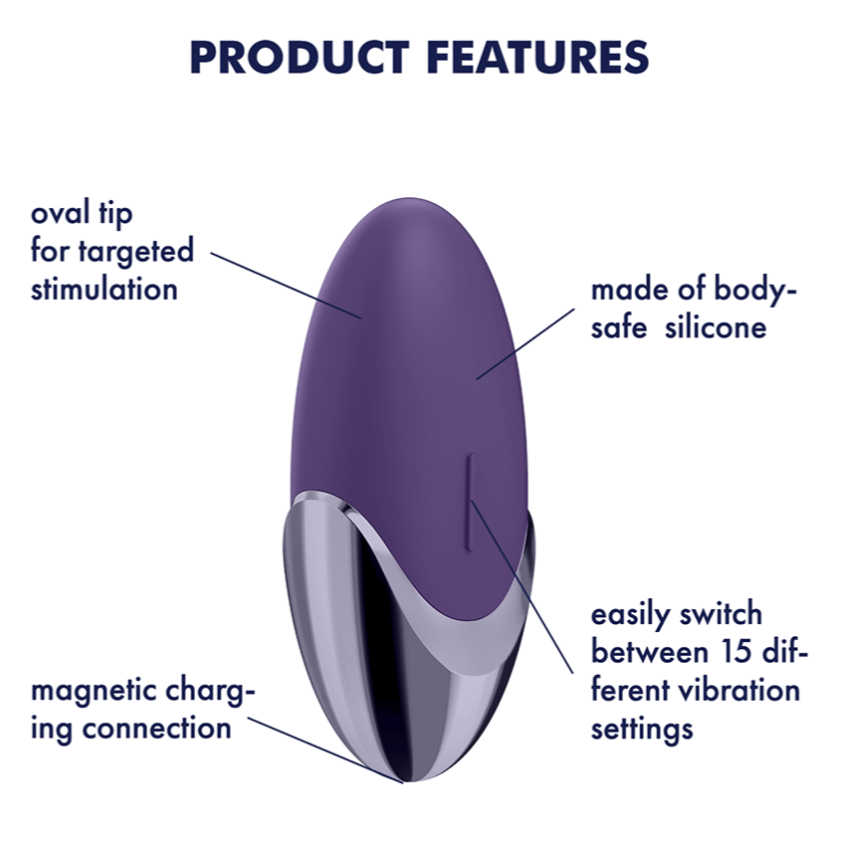 Satisfyer Purple Pleasure Lay-On Pebble Vibrator Play With Me Satisfyer Purple Pleasure Lay-On Pebble Vibrator Play With Me