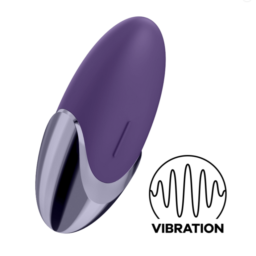 Satisfyer Purple Pleasure Lay-On Pebble Vibrator - Sex Toys