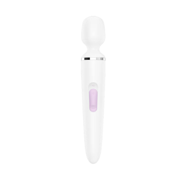 Satisfyer Wand-er Woman Rechargeable Wand Vibrator Pink & Chrome - Sex Toys