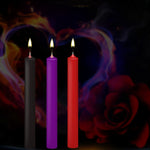 Sensual Low Temperature BDSM Wax Play Candles (Pack Of 3) - Sex Toys BDSM