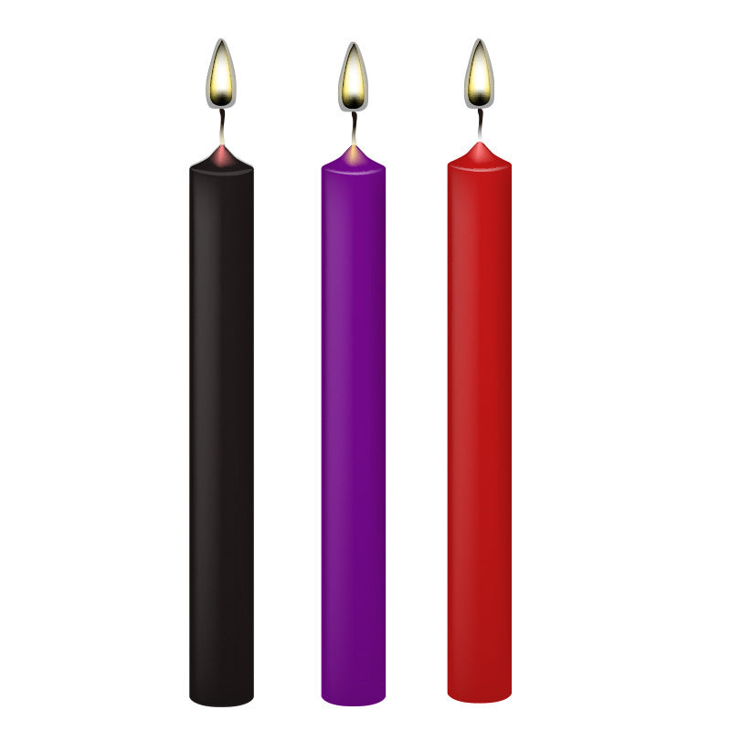 Sensual Low Temperature BDSM Wax Play Candles (Pack Of 3) - Sex Toys BDSM