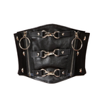 Star Studded Zipper Goth Punk Corset Belt (One Size)