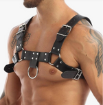 Fetish Play Mens Studded Chest Harness