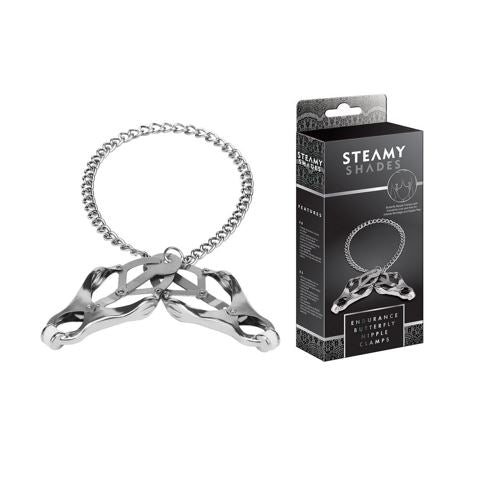 Steamy Shades Endurance Butterfly Nipple Clamps - Adult Toys