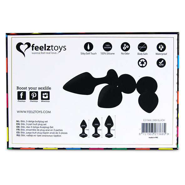 FeelzToys Bibi Butt Plug Set 3 Piece - Adult Toys