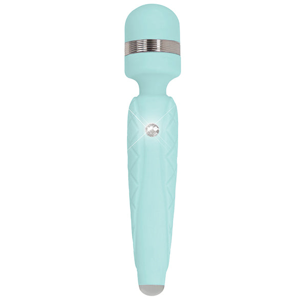 Pillow Talk Cheeky Rechargeable Massage Wand Teal Swarovski - Adult Toys