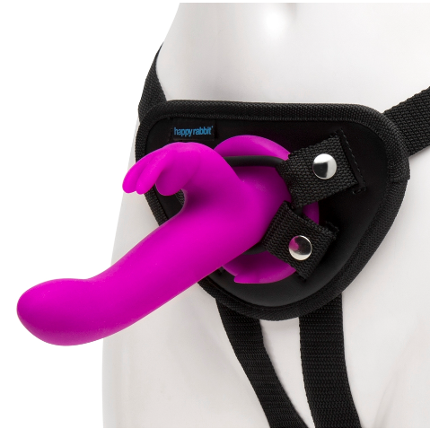 Happy Rabbit Rechargeable Vibrating Strap-On Harness Set Sex Toys Adult
