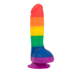 Swan Addiction Justin 8 Inch Rainbow Dildo with Suction Cup - Sex Toys
