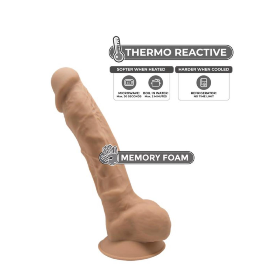 Adrien Lastic 7" Dual Density Thermo Reactive Silicone Dildo - Sex Toys