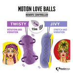 Feelztoys TWISTY Rechargeable Remote Controlled Motion Love Balls - Sex Toys