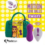 Feelztoys TWISTY Rechargeable Remote Controlled Motion Love Balls - Sex Toys