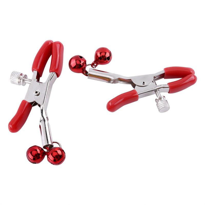 Fetish Fun Adjustable Bell Nipple Clamps - Sex Toys