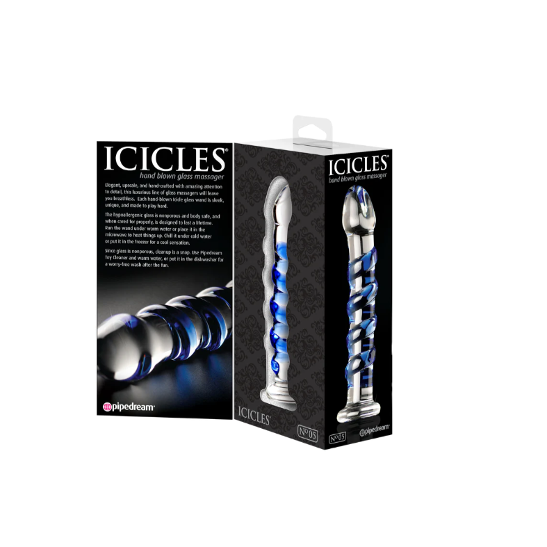 Icicles No.5 Hand Blown Glass Dildo - Sex Toys