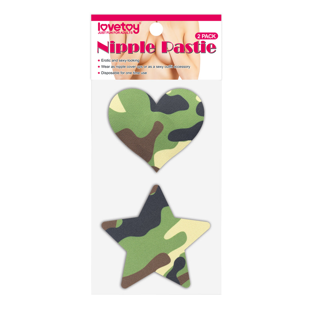 LoveToy Camo Stars & Heart and Nipple Pasties (2 Pack)