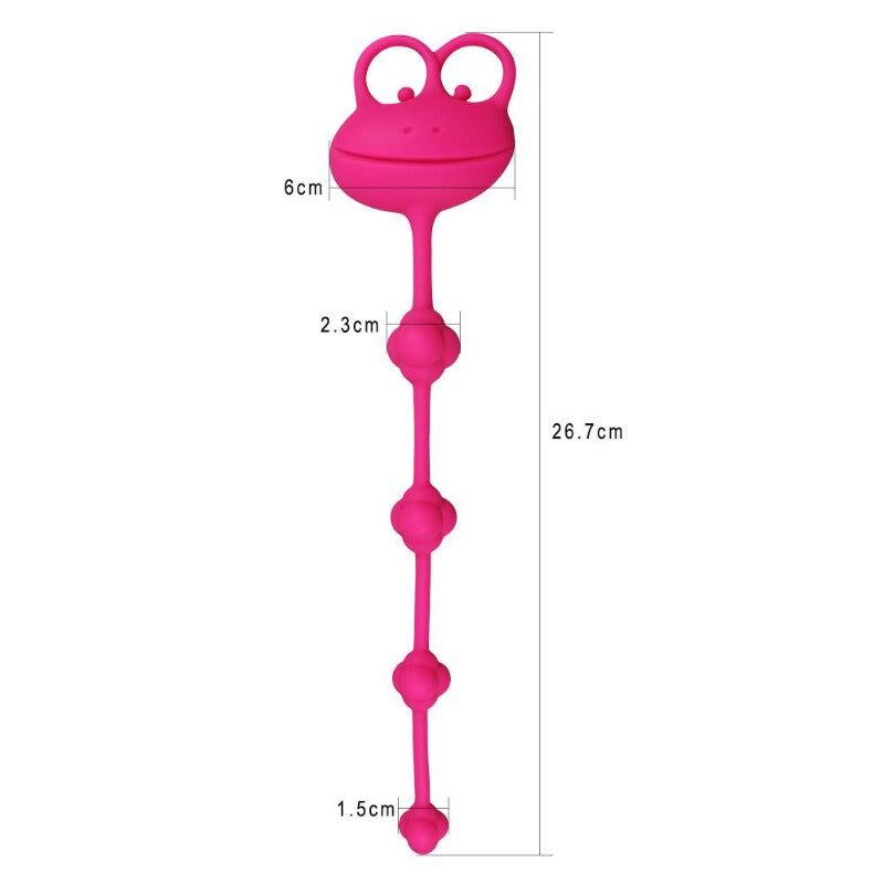 LoveToy 10" Silicone Frog Anal Beads - Sex Toys