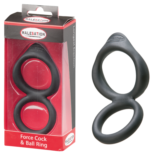 Malesation Force Cock & Ball Ring With Clit Tickler