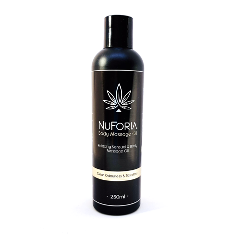 NuForia Fragrance Free Body Massage Oil 250ml - Sex Toys