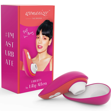 Womanizer Liberty by Lily Allen Rechargeable Clitoral Vibrator- Rebellious Pink